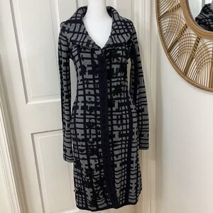 Boho Artsy Hippie Blue Long Cardigan Sweater Sz S Anthropologie Charlie‎ & Robin